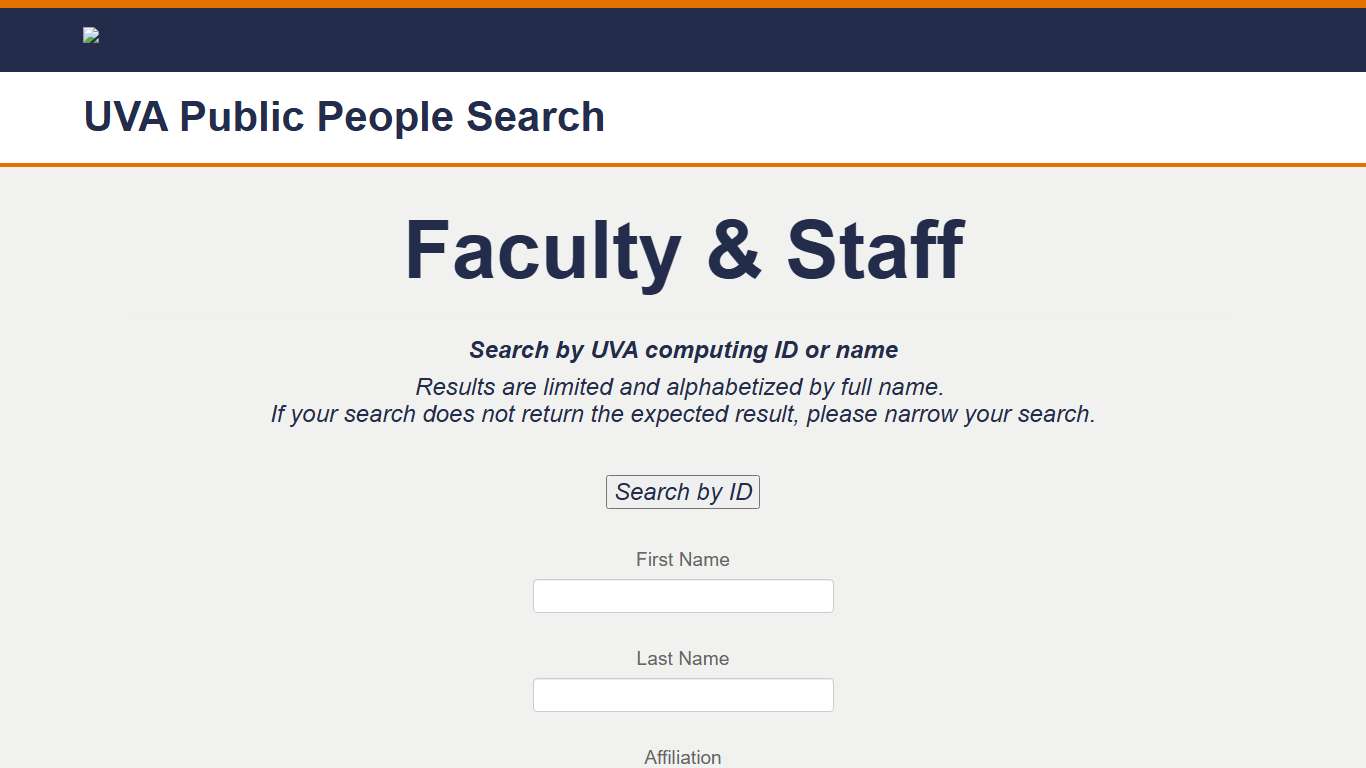 Faculty & Staff UVA Public People Search